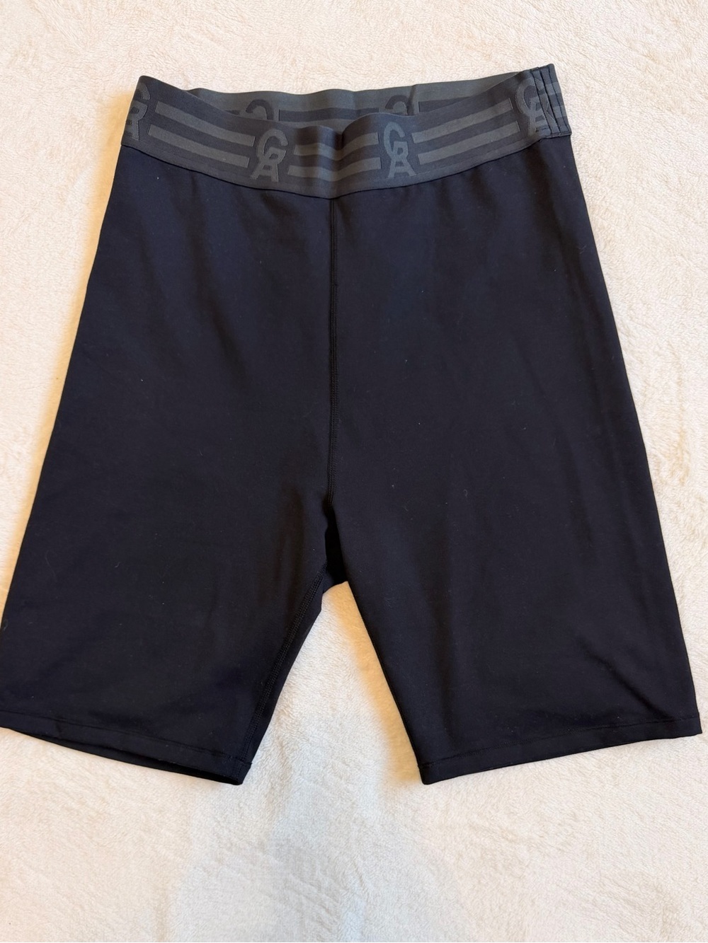 Good American Black Performance Bike Shorts